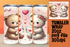 Sublimation Designs for 20oz Tumblers , Valentine Bear Product Image 1
