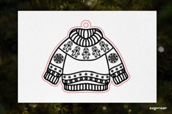 Christmas Sweater Ornament Laser Cut | Glowforge | SVG Product Image 2