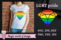 LGBT diamond Svg , Gay Pride Svg Files, Lesbian, Rainbow Product Image 2