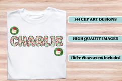 Christmas Alphabet png clipart, christmas letters doodle Product Image 6