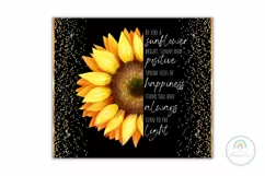 Be Like A Sunflower Tumbler Sublimation Skinny Tumbler Wrap Product Image 2