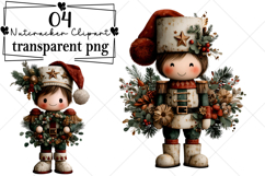 Whimsical Christmas Nutcracker Clipart Watercolor PNG Product Image 1