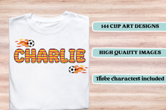 Barcelona Soccer Alphabet png clipart, soccer letters doodle Product Image 6