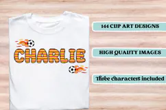 Barcelona Soccer Alphabet png clipart, soccer letters doodle Product Image 6