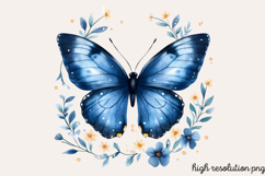 Pastel Easter Butterflies Clipart Bundle PNG Product Image 5