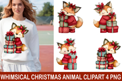 Whimsical Christmas Animal Clipart Product Image 1