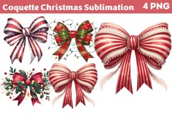 Coquette Christmas Sublimation Clipart Bundle PNG Product Image 3