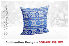 3 Cozy Christmas Knitted Designs - Sublimation Square Pillow Product Image 8
