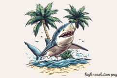 Summer Sea Animals Clipart Bundle PNG Product Image 5