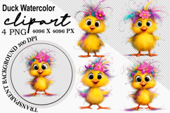 Duck Watercolor Clipart png Watercolor Clipart png Product Image 1