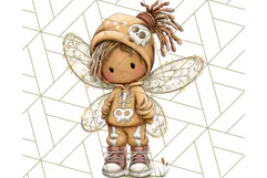 Halloween Fairy Clipart PNG, Spooky Cute Character Art Product Image 4