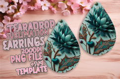 Trendy Teardrop Design for Earrings , 3D Flower Product Image 1