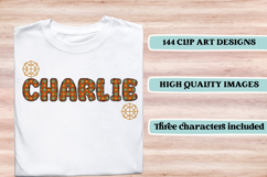 Geometric Alphabet png clipart, geometric letters doodle Product Image 6