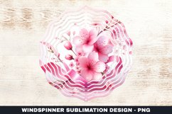 Flowers Wind Spinner Sublimation Design Product Image 1