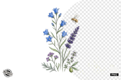 Summer Wildflowers &amp; Bird &amp; Insect Clipart - Houseplant PNG Product Image 1