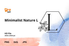 Minimalist Nature Monogram - Elegant Botanical Letter Design Product Image 1