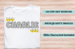 Geometric Alphabet png clipart, geometric doodle letters Product Image 6