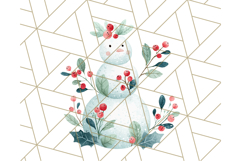 Patterned Snowman Silhouette PNG Clipart Product Image 4