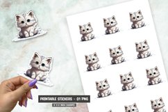 Cute cat sticker, funny cat sticker png Product Image 1
