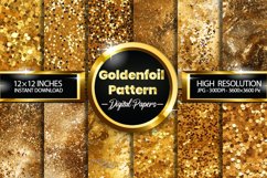 Goldenfoil Pattern Digital Papers, Glitter Paper Product Image 1
