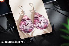 3D Unicorn Earrings Teardrop Sublimation - Unicorn Earrings Product Image 1