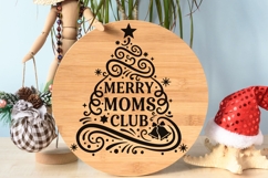 Merry Moms Club Svg, Funny Christmas Mom Svg, Mom Life Svg. Product Image 8