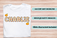 Fall Autumn Alphabet png clipart, fall autumn letters doodle Product Image 6