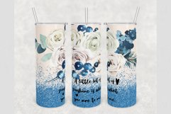 Daughter quote Floral 20 oz tumbler wrap sublimation design Product Image 1