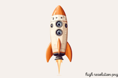 Space of Astronaut Watercolor Clipart PNG Product Image 1
