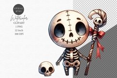 Halloween clipart, Skeleton clipart, Gothic clipart Product Image 1