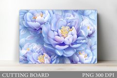Peony Cutting Board. Floral Cutting Board Design Product Image 1