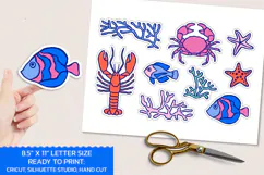 Ocean Animals Sticker Sheet | Sea Fishes Stickers Product Image 2