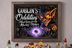 Goblins Oddities Halloween PNG Sign Graphic Product Image 2