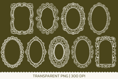 Vintage Lace Frames | Wedding Frames PNG Product Image 2