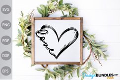 Love Heart SVG Design / Boho Girl SVG Cut Files Product Image 3