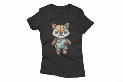 Stitched Fox Doll Button Eyes Halloween Voodoo PNG Cute Product Image 4