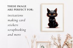halloween black cat clipart, black cat sublimation Product Image 3