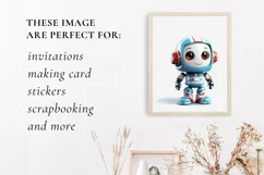 Cute Christmas Robot Sublimation Clipart, Robot png Product Image 3