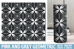 Pink and Grey Geometric Papers Tumbler Wrap Product Image 1