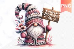 Happy Mother&#039;s Day Sublimation Gnome- PNG Design Product Image 1