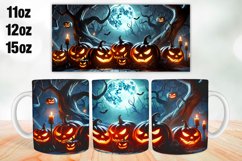Halloween Pumpkins Mug Wrap Sublimation 11oz, 12oz, 15oz Product Image 1