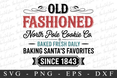 Old Fashioned North Pole Cookie Co. Svg | Christmas svg Product Image 1