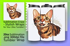Lighthearted Kitty Tumbler Wrap Design Product Image 1