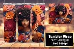 Afrocentric Beauty 3D Wrap Tumbler 20oz Product Image 1