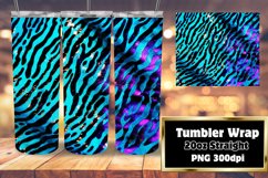20oz Tumbler Wrap 3D Cheetah Glitter Sublime Product Image 1