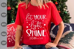 Let Your Light Shine - Christian Quote SVG Design Product Image 1
