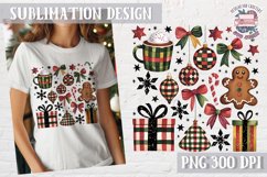 Christmas Coquette Bow PNG Holidays Funny Watercolor Product Image 1