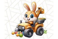 Easter Bunny Construction Clipart, Spring Png Product Image 2