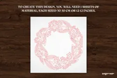Floral Wreath Door Sign Laser Cut | Door Hanger | SVG Product Image 2