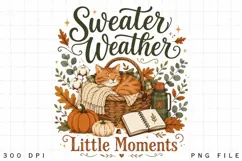 Sweater Weather Little Moments PNG Sublimation Design - Cozy Product Image 5